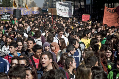 Més de 50.000 estudiants van fer de la vaga un èxit de participació   ROBERT BONET